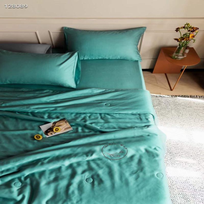 set da letto in pura seta di colore