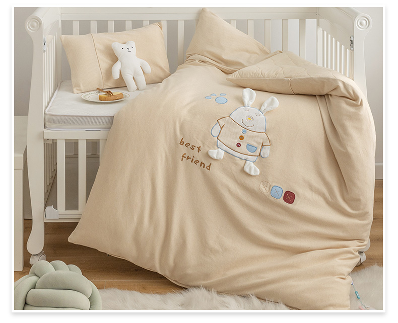 pure colour embroid duvet set